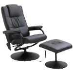 HOMCOM Recliner Chair Ottoman Set, Bent Wood Base-Grey(c-3)