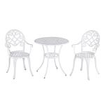 Outsunny Metal Frame Slatted Outdoor Garden Bistro Set Black(c-1)