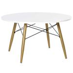 HOMCOM® ŁAWA STOLIK KAWOWY NOCNY OKRĄGŁY drewno + metal