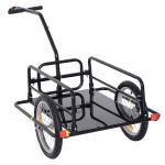 HOMCOM® PRZYCZEPA TRANSPORTOWA ROWEROWA czarna