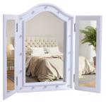 HOMCOM® SZKATUŁKA SKRZYNKA PUDEŁKO NA BIŻUTERIĘ aluminium akryl srebrna 30 x 19,2 x 16 cm(c-2)