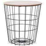 HOMCOM® Stolik Kawowy Nocny Podwyższona Krawędź Lite Drewno Płyta MDF Biały(c-2)