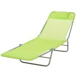 Outsunny LEŻAK PLAŻOWY OGRODOWY SKŁADANY zielony