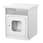PawHut Double-Decker Cat Litter Box 2 Story Pet Crate Luxury Toilet House, Grey(c-1)