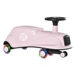 HOMCOM Wiggle Car Ride On Toy w/LED Flashing Wheels for 2-6 Years Old Pink(c-1)