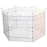 PawHut Foldable Pet Playpen Puppy Pen w/ Door Metal Indoor & Outdoor(c-4)