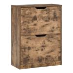 HOMCOM Shoe Storage Cabinet W/Adjustable Shelves-White(c-3)