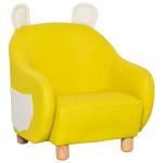 HOMCOM Cute Animal Kids Sofa Chair PU Leather Comfy Armchair for Children Room Pink(c-2)