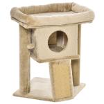 PawHut Cat Tree Tower w/ Jute Scratching Pad Ball Toy Condo 66 x 38 x 88cm Coffee(c-4)