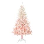 HOMCOM 180cm Realistic Design Faux Christmas Tree w/ Metal Stand and Quick Setup, Pink(c-2)