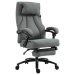 Vinsetto Faux Linen 2-Point Massage Office Chair Grey(c-2)