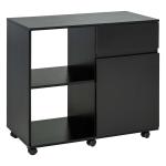HOMCOM Printer Stand with Open Storage Shelves for Home Office Use Include Drawer White(c-2)