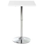 HOMCOM Modern Height Adjustable Bar Table with Square Tabletop and Metal Base Home Pub(c-5)