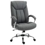 Vinsetto Faux Linen 2-Point Massage Office Chair Grey(c-4)
