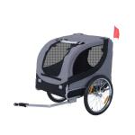 Pawhut Folding Bicycle Pet Trailer W/Removable Cover-Red(c-7)