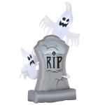 HOMCOM Fantasmas Inflables de Halloween con Luces LED Decoración Hinchable para Fiestas