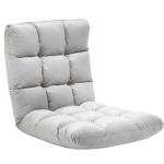 HOMCOM Adjustable Lazy Floor Sofa Chair Lounge Seat Gaming Couch Bed for Living Room, Home Office, Balcony, Grey