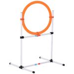 PawHut Portable Dog Obstacle Exercise Pet Tire Jump Pet Agility Training Set w/ Carry Bag