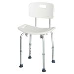 HOMCOM Bath Chair Shower Stool Safety Seat Bathroom Adjustable Positions Elderly Aids