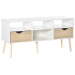HOMCOM TV Cabinet Stand Unit for TVs up to 42'' Flat Screen with Drawer and Compartments, Entertainment Center for Living Room, Bedroom