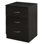 HOMCOM Accent Table with 3 Drawers Wooden Bedside Table Night Stand, Home Furniture