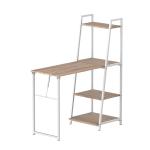 HOMCOM Computer Desk w/ Bookshelf L-Shaped Wood Corner Table Desk Workstation Gaming PC Gaming Laptop Desk Home Office Study Small Space(c-2)