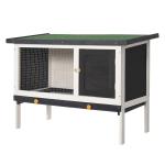 PawHut Wooden Rabbit Guinea Pig Hutch Detachable Pet House Animal Cage with Openable Run & Roof Lockable Door Slide-out Tray 146 x 95 x 69cm(c-6)