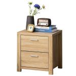 HOMCOM Nightstand with Rattan Drawer and Storage Shelf, Bedside End Table for Bedroom, Living Room(c-1)