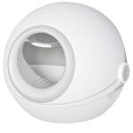 PawHut Cat Litter Box Cat House with Litter Scoop Two Door Design Cat furniture with Lifted Cover Large Space White(c-5)