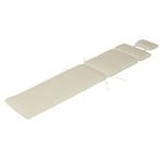Outsunny Garden Sun Lounger Chair Cushion Reclining Relaxer Indoor Outdoor Furniture Use Cream White