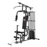 HOMCOM Exercise Pulley Machine Pulldown Machine Power Tower with Adjustable Seat Multiple Cable Positions for Strengthening Muscle Groups(c-5)