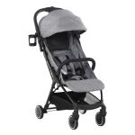 HOMCOM Baby Stroller One-click Foldable Travel Pushchair with Five-Point Harness Lightweight Compact Toddler Buggy for 0-36 Months, Grey