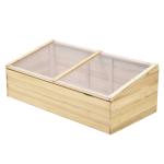 Outsunny Outdoor Greenhouse Polycarbonate Grow House Flower Vegetable Plants Raised Bed Garden Allotment Protector Aluminum Frame 100 x 100 x 48 cm(c-1)