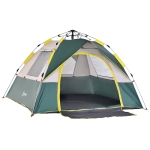 Outsunny 1-2 Person Pop-up Camping Tent 3 Seasons Tent Waterproof w/ 2 Mesh Windows D-shape Door Portable Carry Bag for Outdoor Trip Blue(c-4)