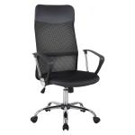 HOMCOM Swivel Office Chair Mesh Fabric Executive Chair Seat Home Desk Chairs Armchair with Wheel, Black