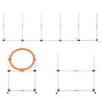 PawHut 3 Piece Pet Agility Training Equipment Dog Play Run Jump Obedience Training Set Adjustable (Pole + Hoop + Hurdle)