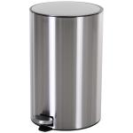 HOMCOM 20L T430 D30.8 x 48.7 H cm Step-on Trash Can Stainless Steel Round Garbage Bin Silent Gentle Open and Close Dustbin with Pedal