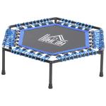 HOMCOM 40" Hexagon Trampoline Indoor Outdoor Metal Bouncer Jumper Adult Home Gym Fitness - Blue