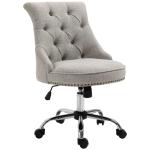 HOMCOM Swivel Accent Chair Tufted Adjustable Lounger Pub Bar Seat