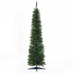 HOMCOM 1.8m 6ft Artificial Pine Pencil Slim Tall Christmas Tree with 390 Branch Tips Xmas Holiday Décor with Stand