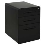 Vinsetto Fully Assembled 3-Drawer Mobile File Cabinet Lockable All-Metal Rolling Vertical File Cabinet White(c-1)