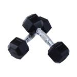 HOMCOM 2x4kg Rubber Dumbbell Sports Hex Weights Sets Home Gym Fitness Hexagonal Dumbbells Kit Weight Lifting Exercise(c-1)