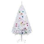 HOMCOM 5ft Snow Artificial Christmas Tree w/ Metal Stand Decorations Home Seasonal Elegant Faux White(c-2)