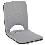 HOMCOM Foldable Padded Sofa with Adjustable Backrest Thick Seat Cushion Lazy Lounge 41 L x 45 W x 50 H cm Grey