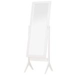 HOMCOM Freestanding Dressing Mirror Bedroom Tall Adjustable Angle 148x47cm White