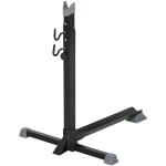 HOMCOM 63-73.5H cm Adjustable Bike Storage Rack Ground Stand PP Feet Pad Metal Frame Black