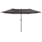 Outsunny 4.6m Garden Parasol Double-Sided Sun Umbrella Patio Market Shelter Canopy Shade Outdoor Beige - NO BASE(c-1)