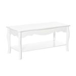 HOMCOM Coffee Tea Table Modern Living Room Wooden Furniture 2 Layer Design w/Storage Shelf