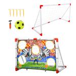 HOMCOM Set of 2 Football Goal Net 6 x 3 ft Foldable Outdoor Sport Training Teens Adults Soccer with Carrying Bag Black(c-2)