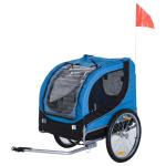 PawHut Steel Dog Bike Trailer Pet Cart Carrier for Bicycle Jogger Kit Water Resistant Travel Black and Black(c-3)
